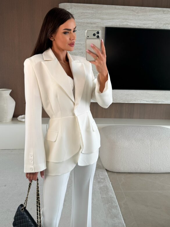 Marynarka Nicoletta śmietankowa 