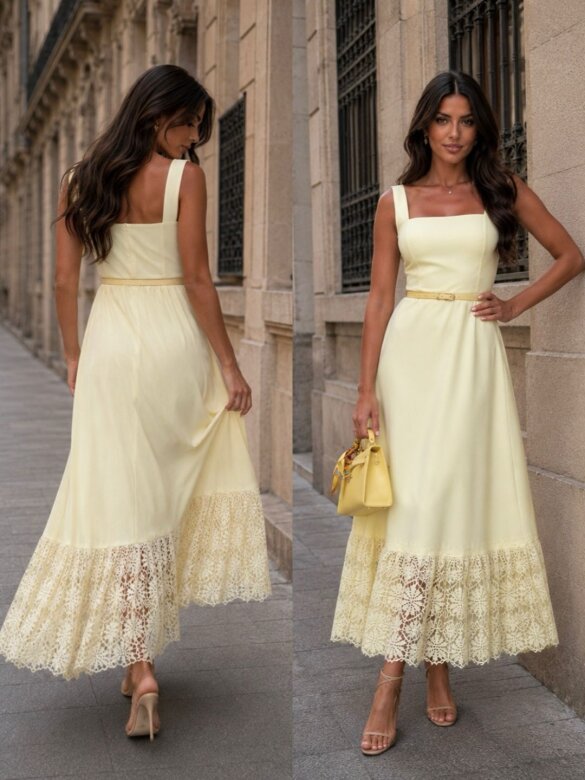 Dress Royal Line maxi butter yellow