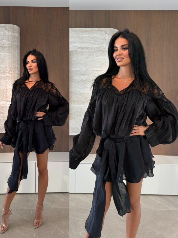 Sukienka Capriosa błyszcząca czarna