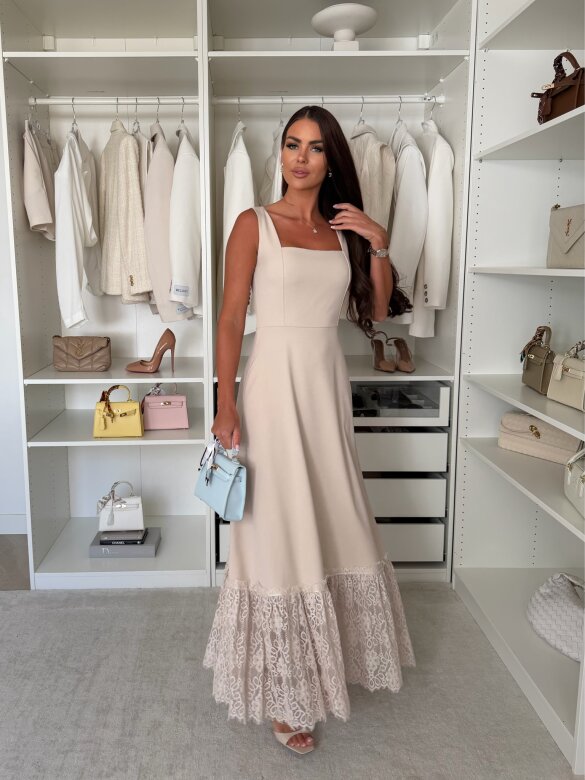 Sukienka Royal Line maxi beżowa