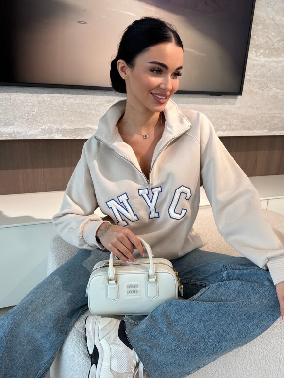 Bluza NYC jasnobeżowa
