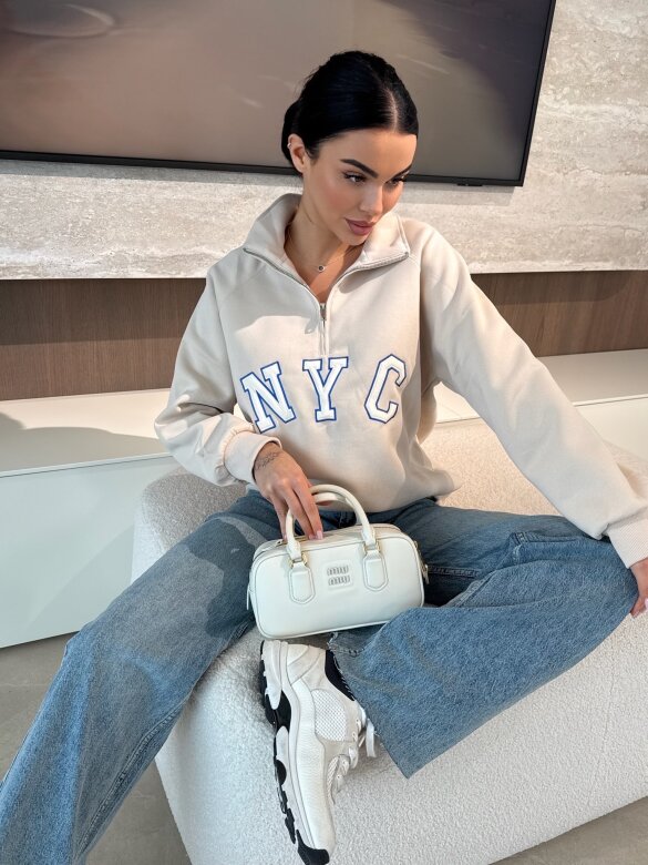 Bluza NYC jasnobeżowa