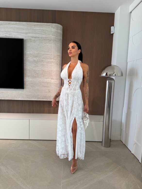 Sukienka Armonessa koronkowa biała 