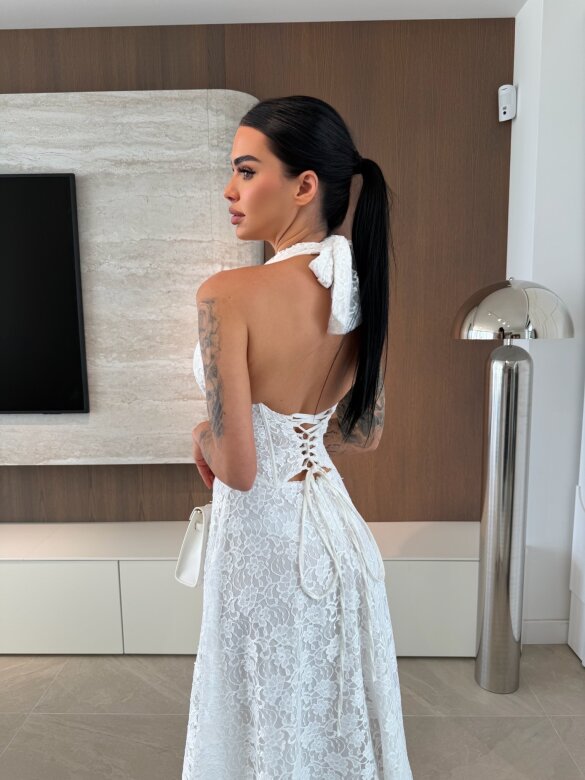 Sukienka Armonessa koronkowa biała 