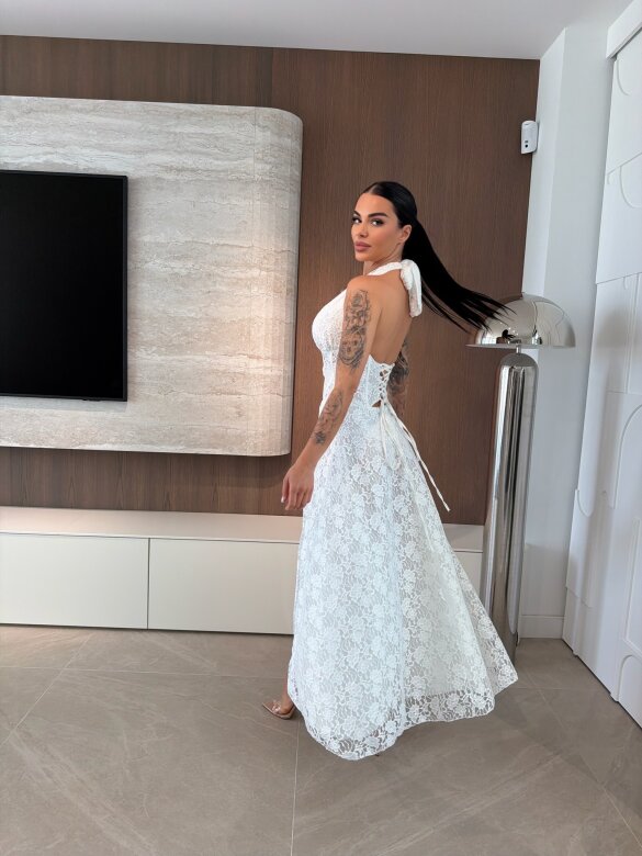 Sukienka Armonessa koronkowa biała 