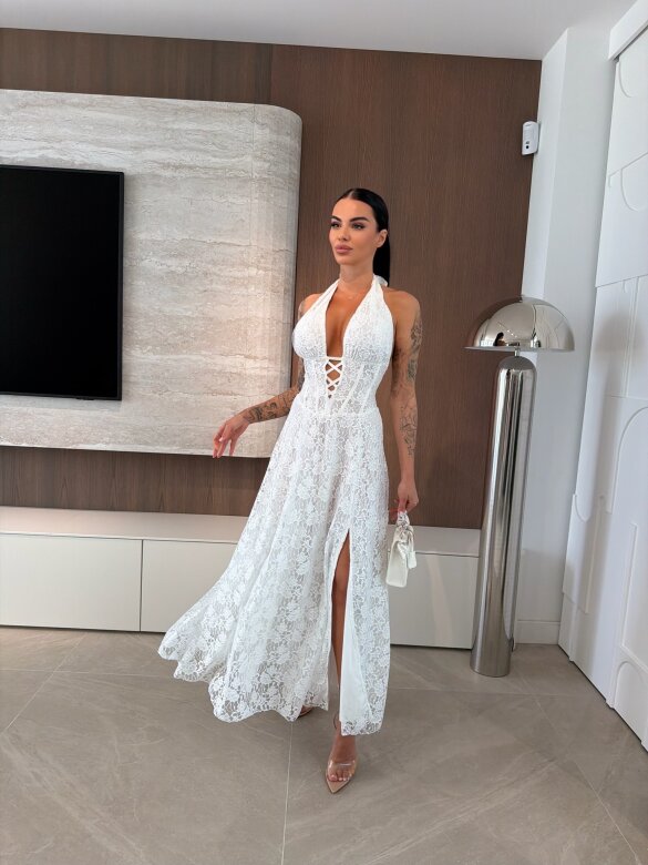 Sukienka Armonessa koronkowa biała 