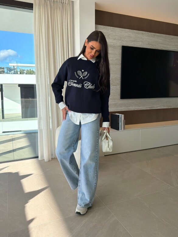 Sweter Tennis granatowy