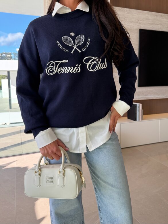 Sweter Tennis granatowy