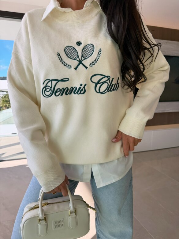 Sweter Tennis ecru