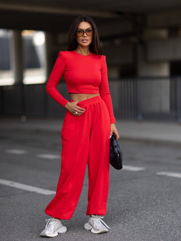 Trousers Ameris cotton red
