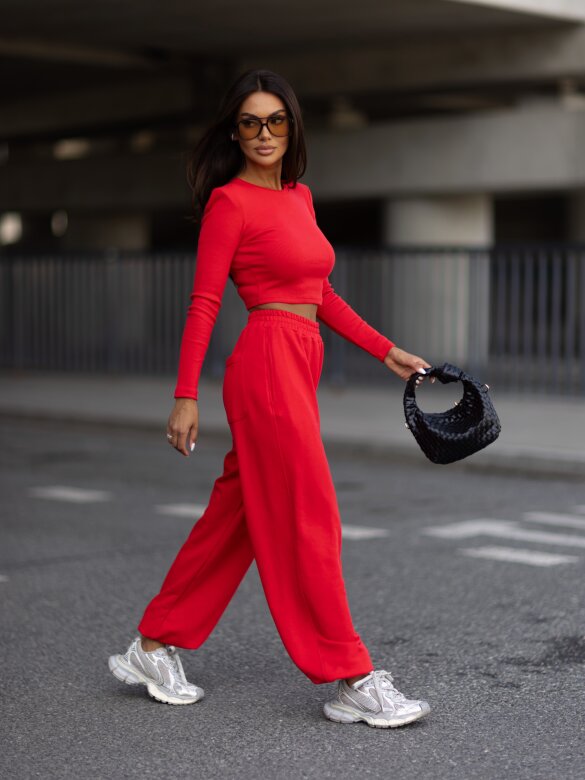 Trousers Ameris cotton red