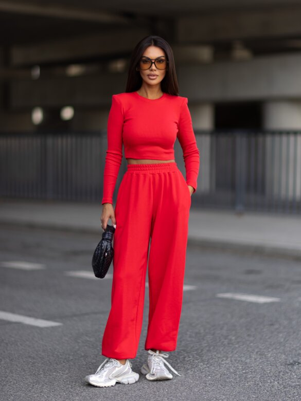 Trousers Ameris cotton red