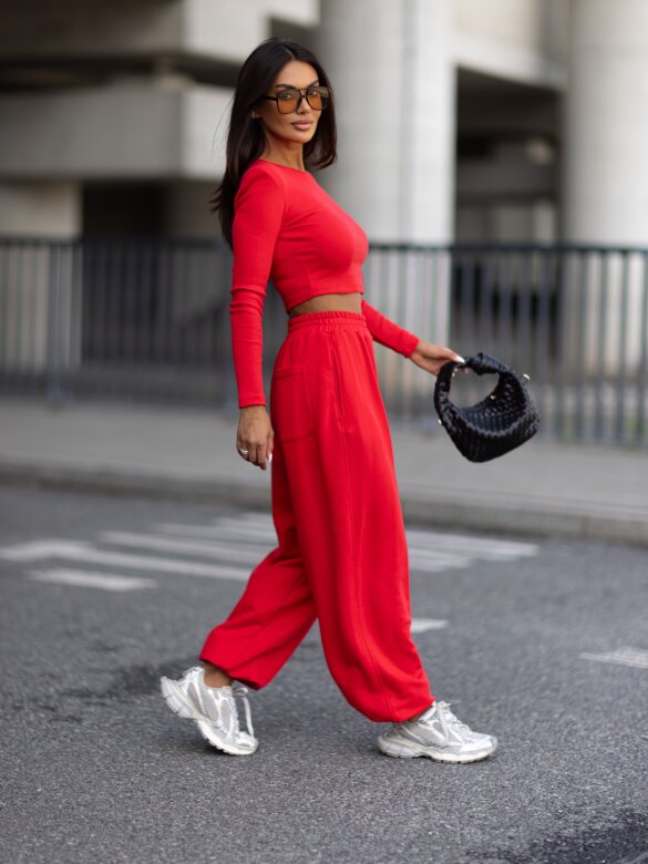 Trousers Ameris cotton red