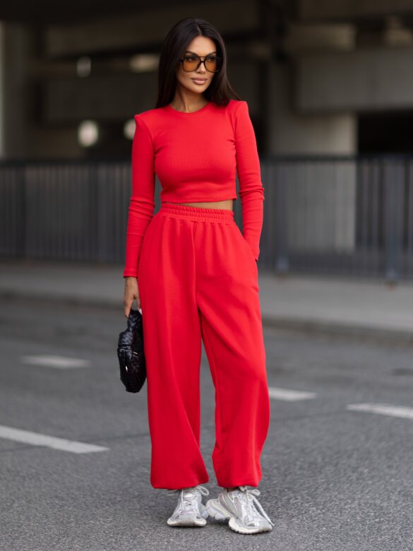 Trousers Ameris cotton red