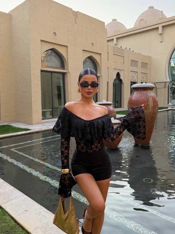 Body Bellucio koronkowe czarne