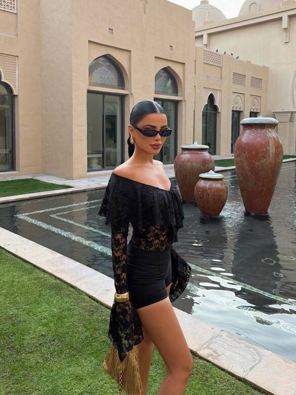 Body Bellucio koronkowe czarne