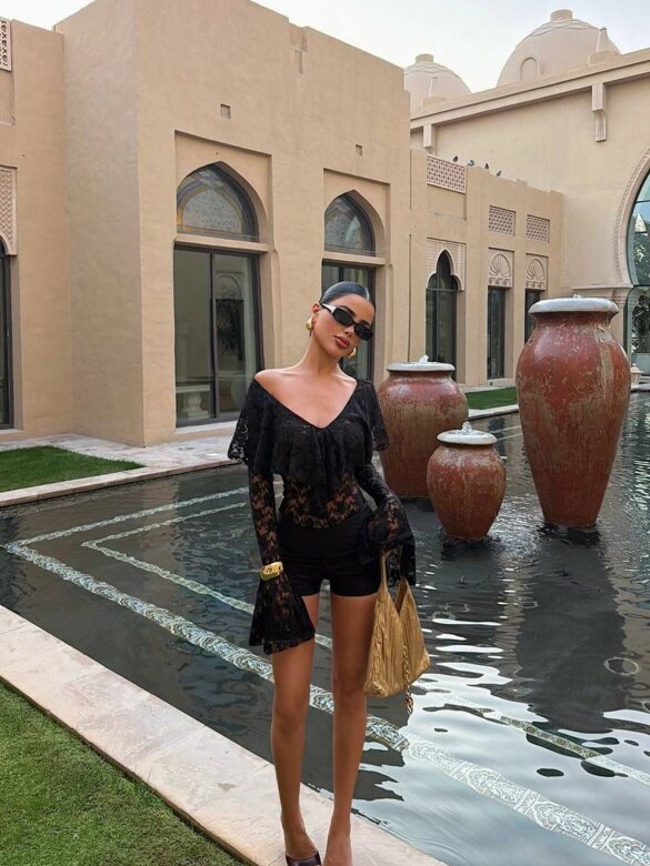 Body Bellucio koronkowe czarne