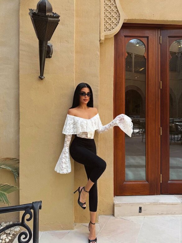 Body Bellucio koronkowe białe 