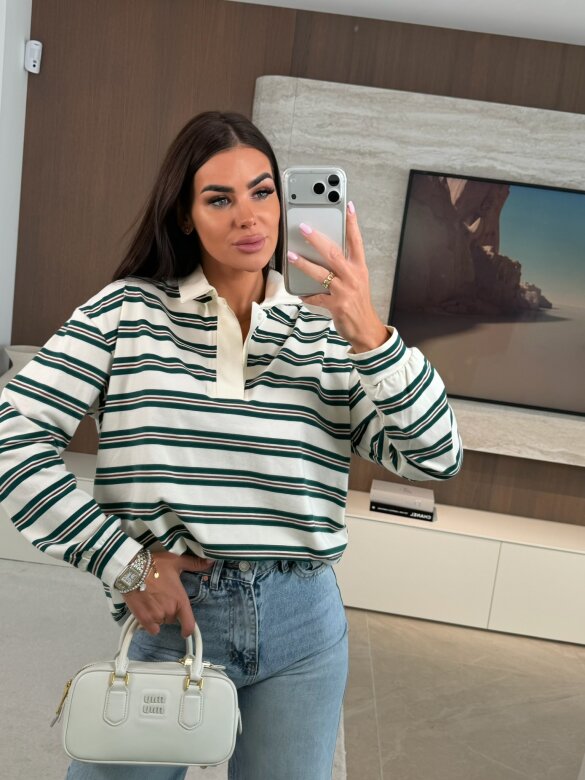 Bluzka Ivone ecru-khaki