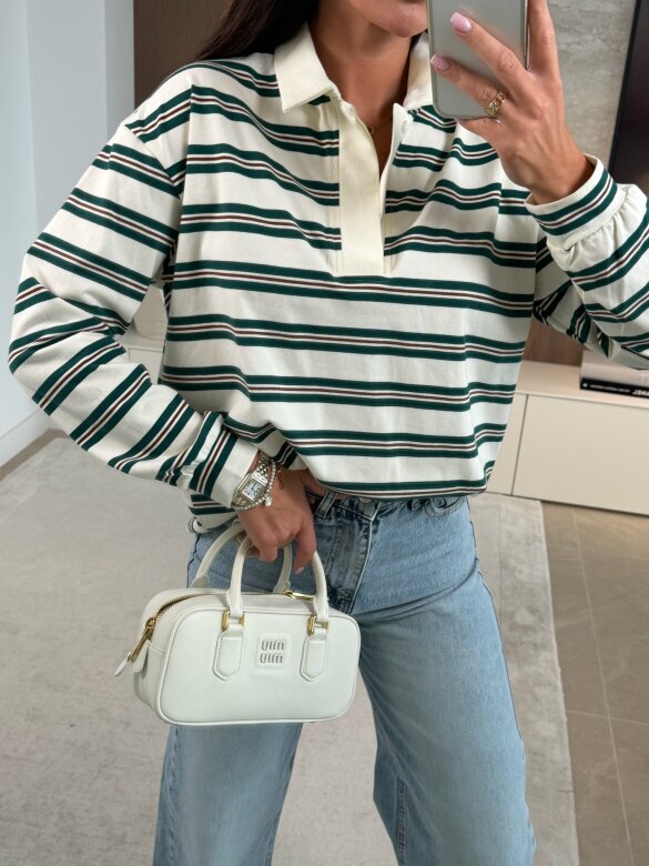 Bluzka Ivone ecru-khaki