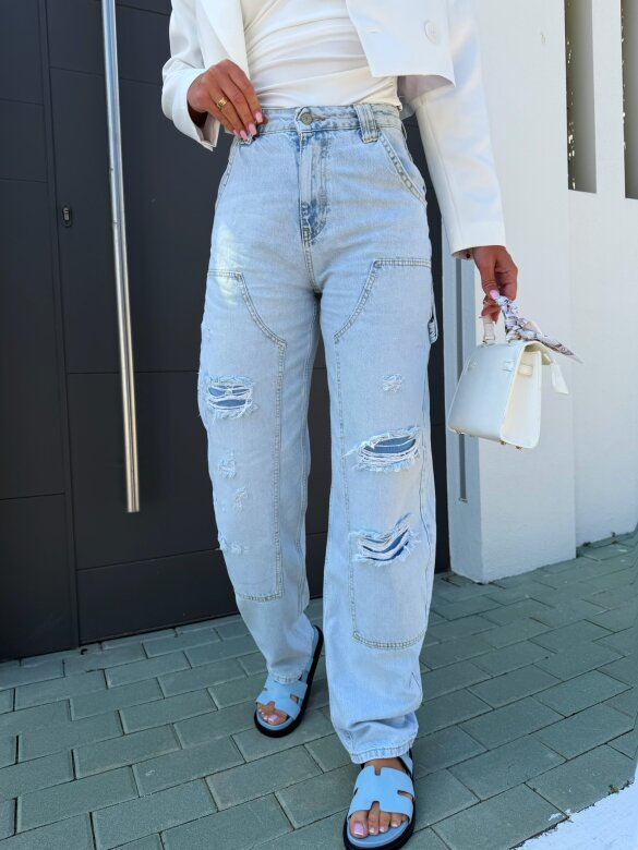 Spodnie Adriano jeans jasnoniebieskie 