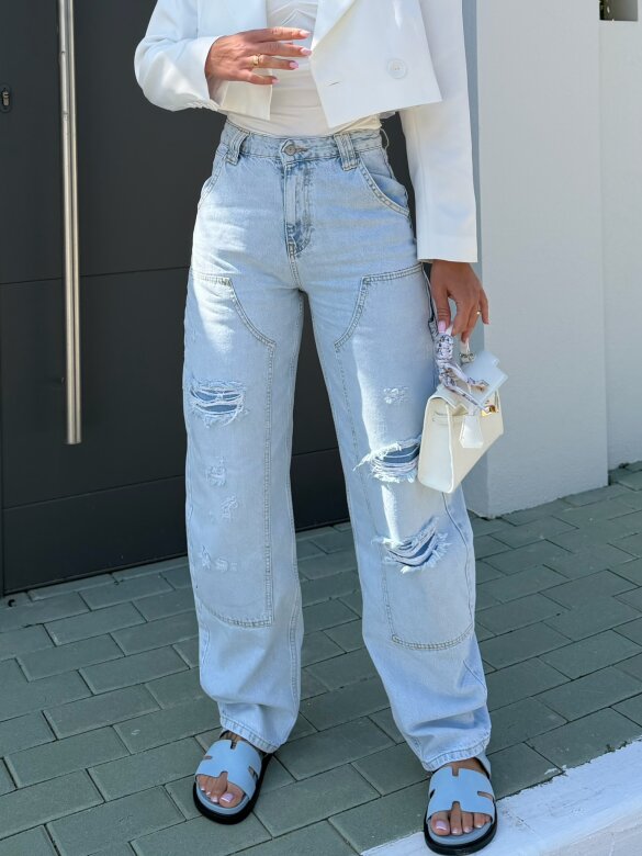 Spodnie Adriano jeans jasnoniebieskie 