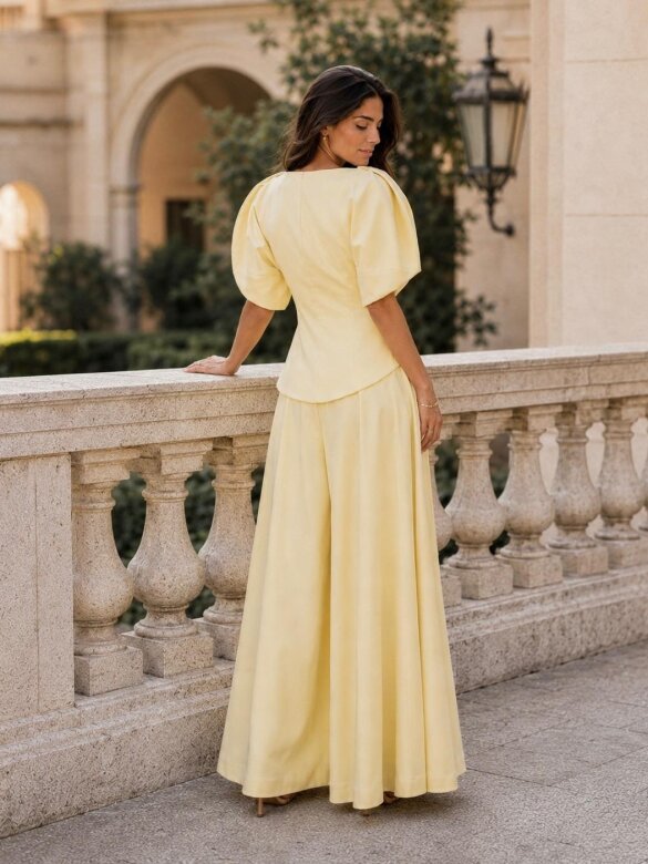 Trousers Viora butter yellow 