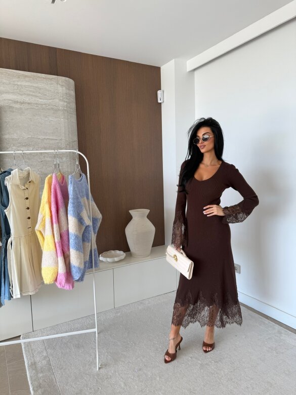 Sukienka Mirei brązowa 