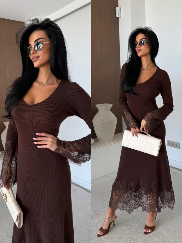 Sukienka Mirei brązowa 