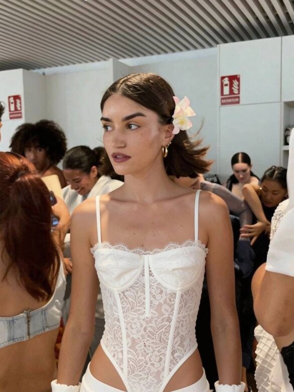 Body Soliero koronkowe białe