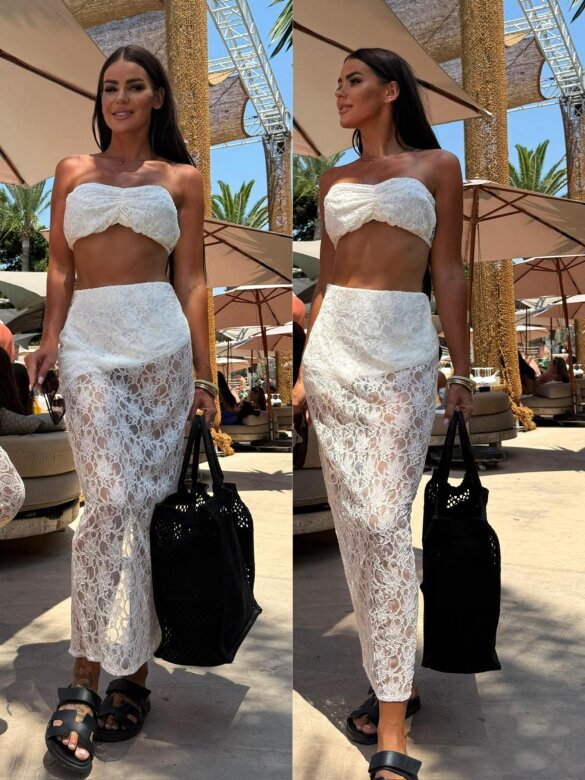 Komplet 2w1 Bilde koronkowy ecru