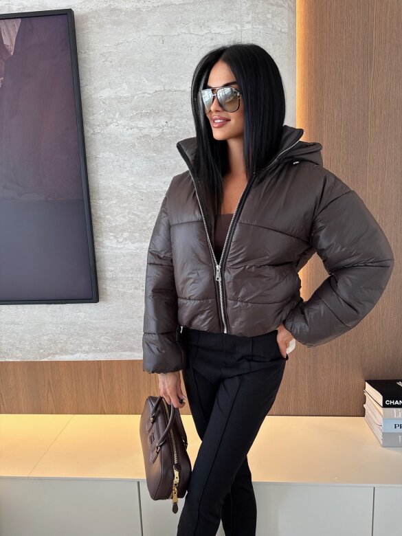 Kurtka Meadora short czekoldowa