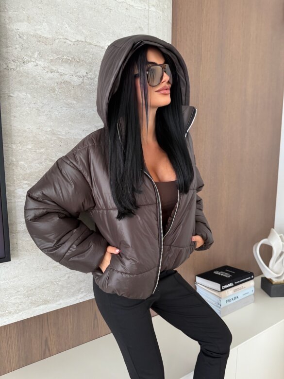 Kurtka Meadora short czekoldowa