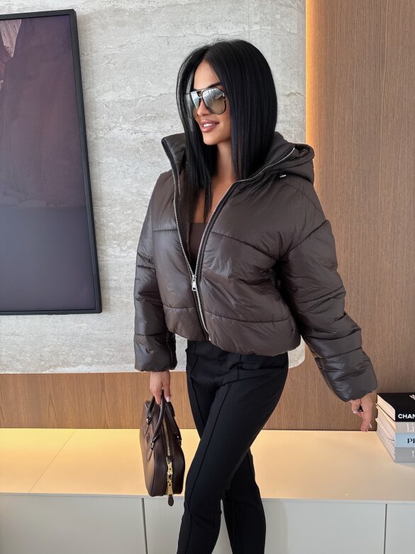 Kurtka Meadora short czekoldowa