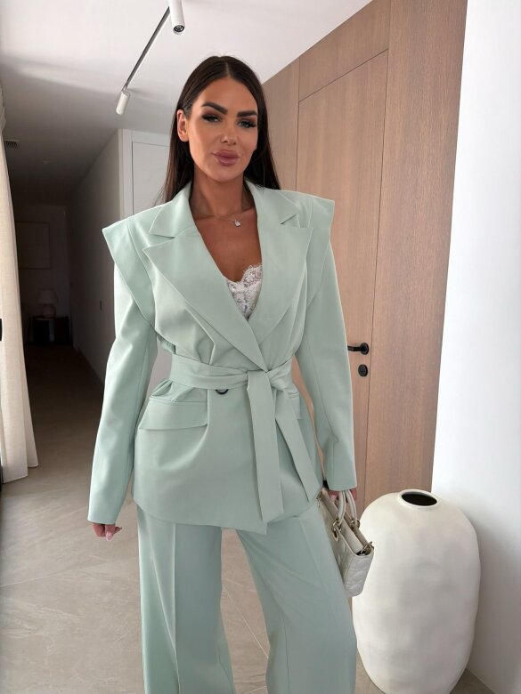 Marynarka Fashion Outline z wiskozą matcha
