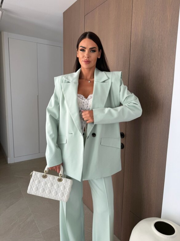 Marynarka Fashion Outline z wiskozą matcha