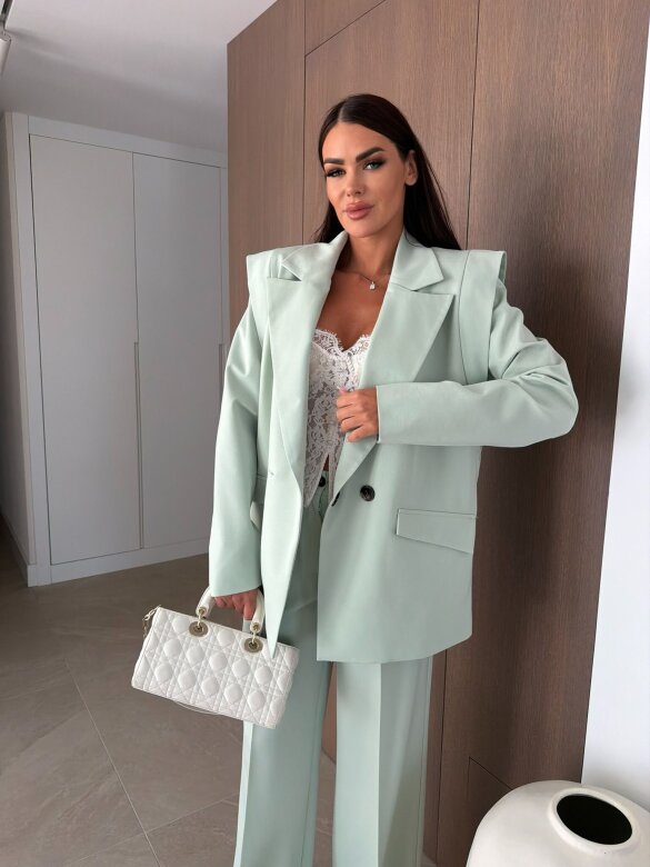 Marynarka Fashion Outline z wiskozą matcha