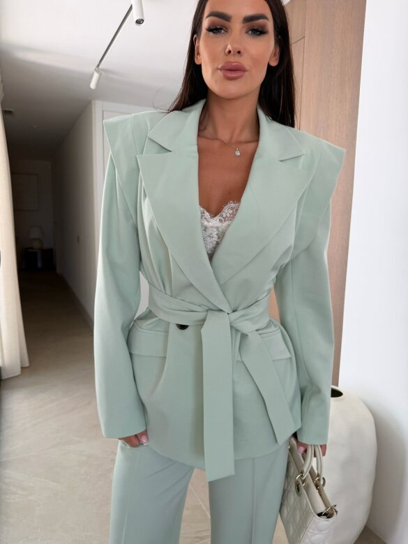 Marynarka Fashion Outline z wiskozą matcha