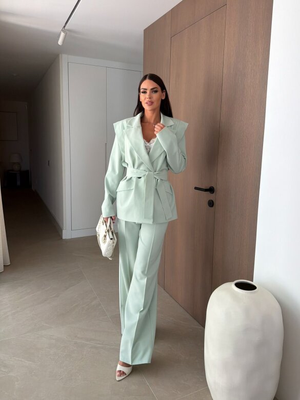 Marynarka Fashion Outline z wiskozą matcha