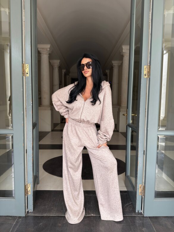 Komplet 2w1 Creft z wełną mocca