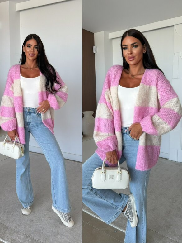 Sweter Pastelle pudrowy-ecru