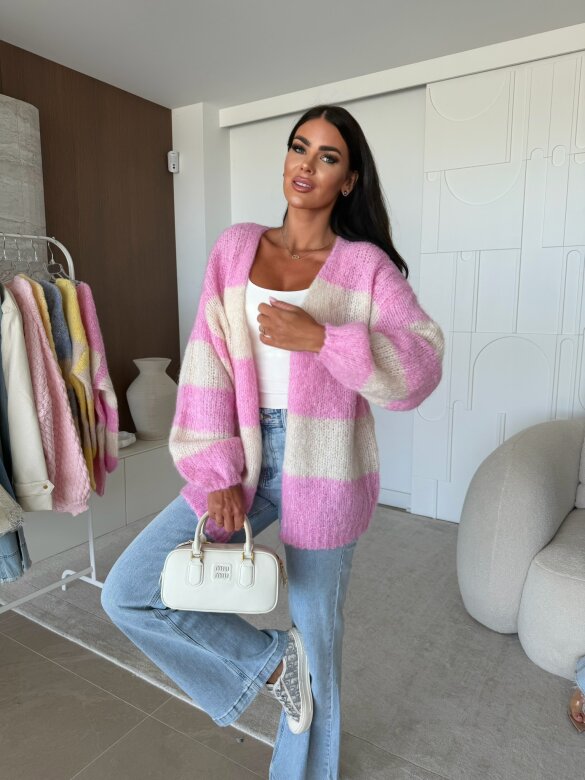 Sweter Pastelle pudrowy-ecru