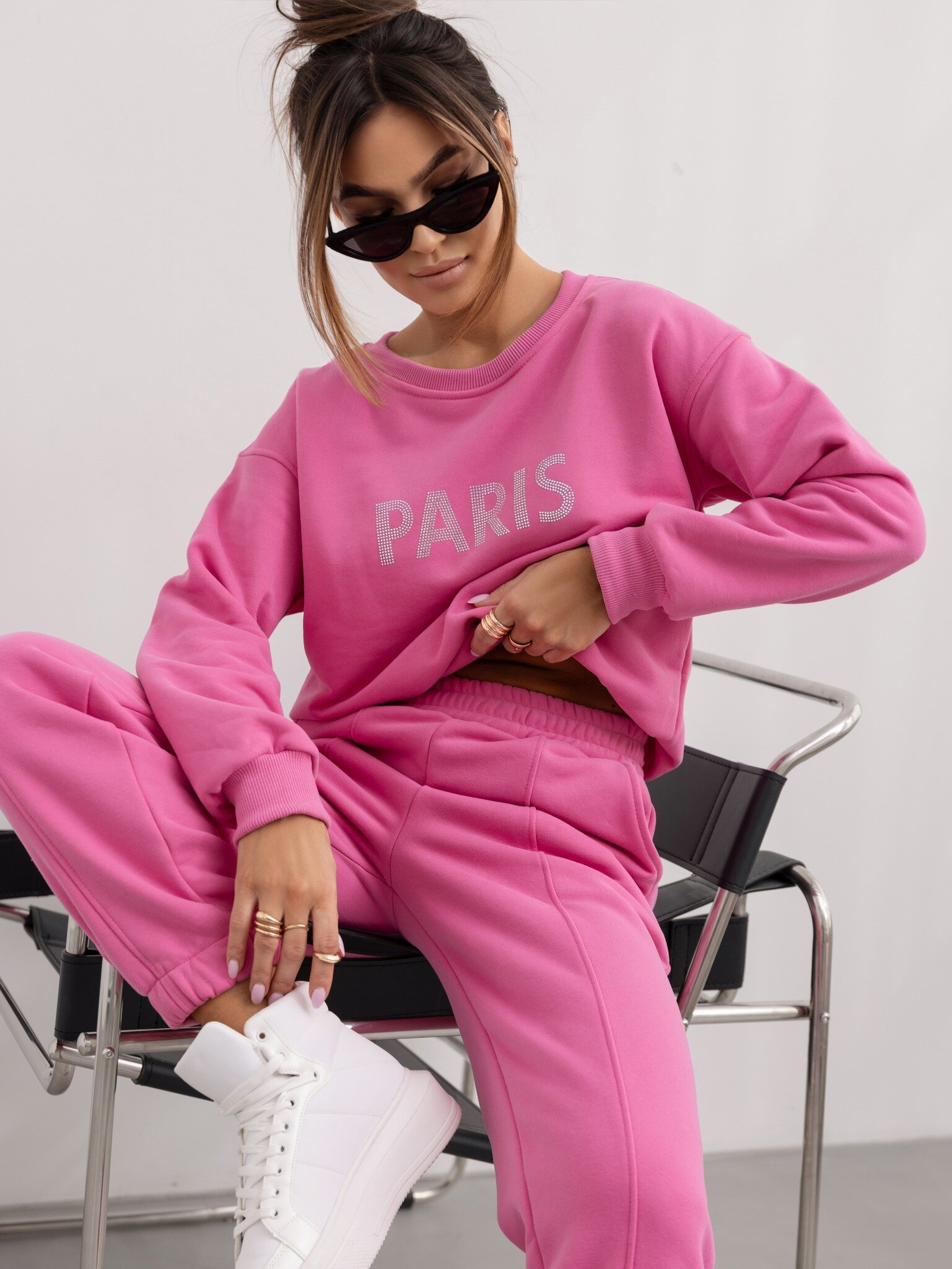 Bluza Paris dresowa różowa