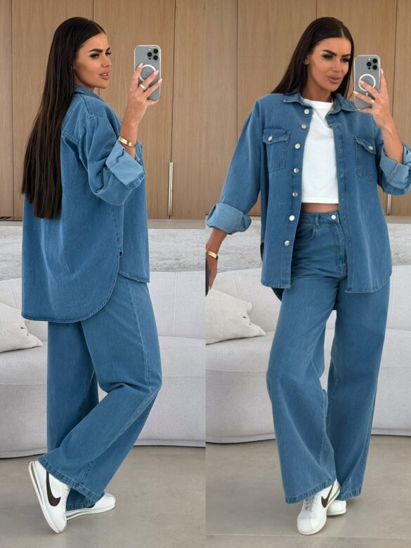 Komplet 2w1 San jeans niebieski 