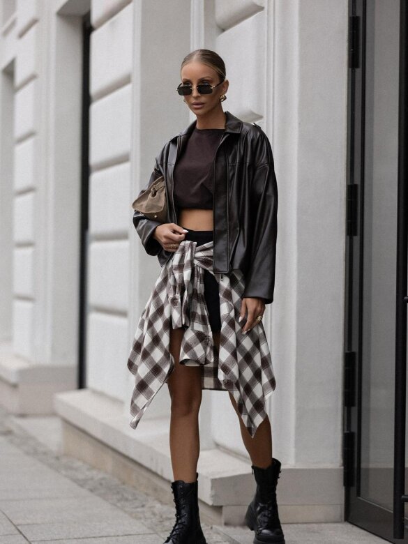 Kurtka California eko skóra czekoladowa