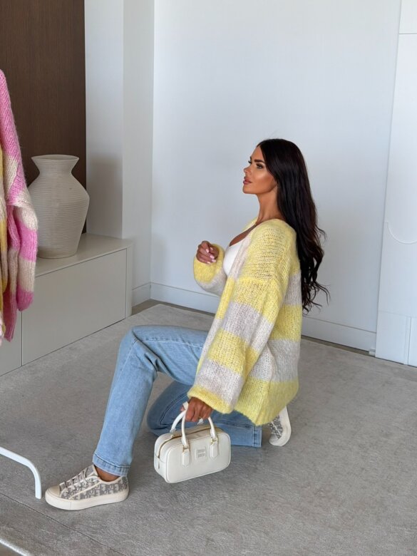 Sweter Pastelle żółty-ecru