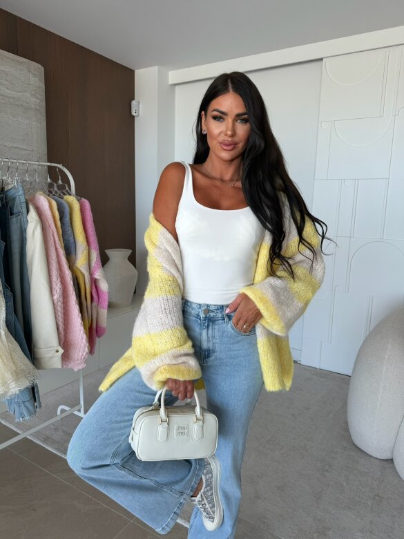 Sweter Pastelle żółty-ecru