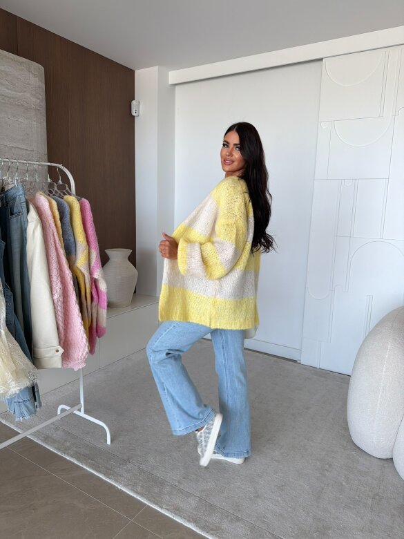 Sweter Pastelle żółty-ecru