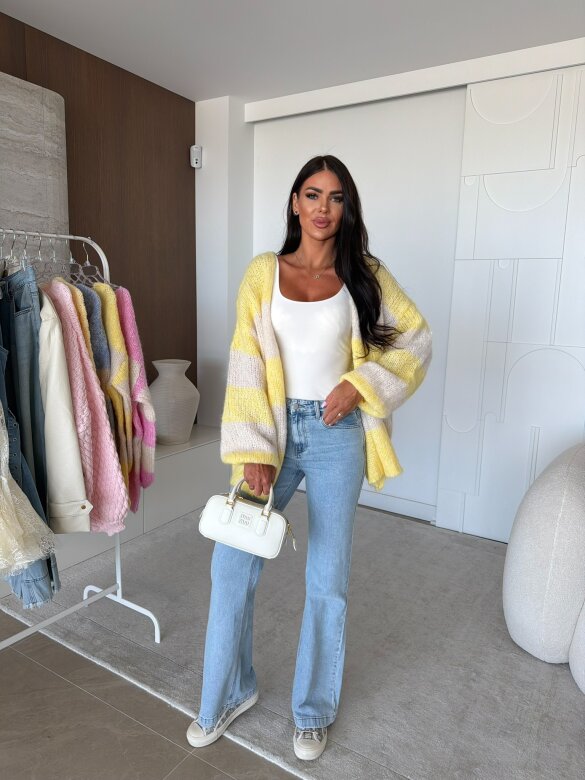 Sweter Pastelle żółty-ecru