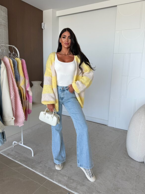 Sweter Pastelle żółty-ecru